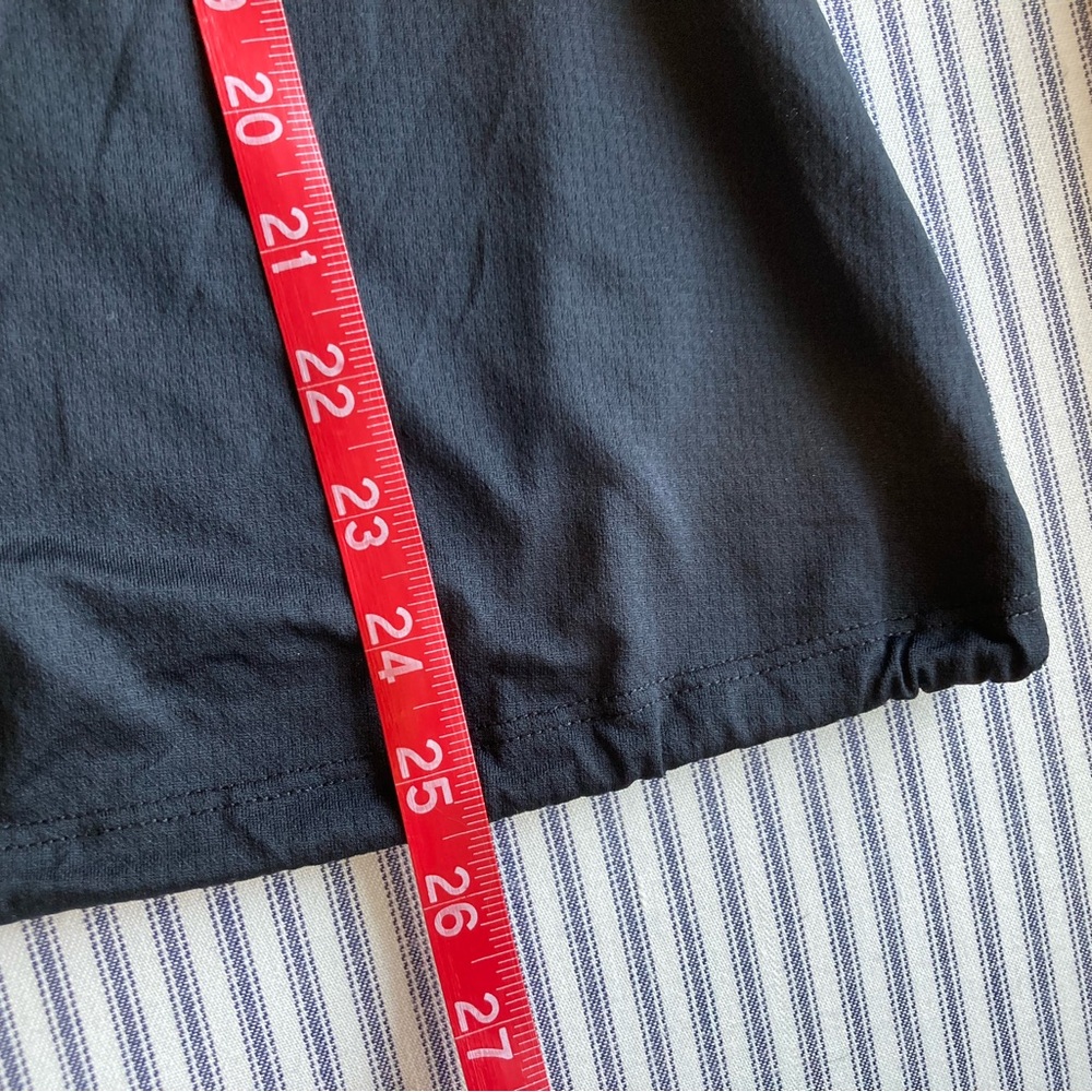 Champion Black Strappy Athletic Tank Top w/Drawstring Waist/Shelf Bra Size Large - Picture 9 of 11